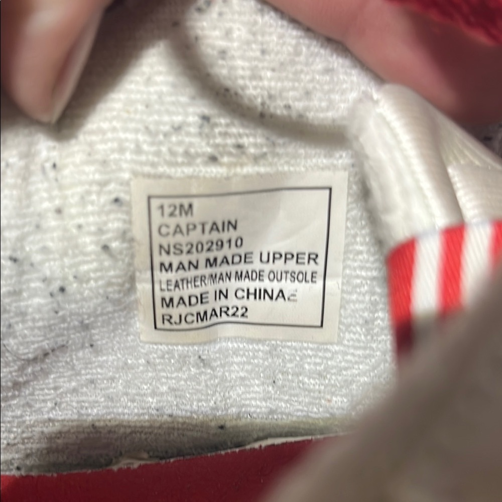 White NASA Sneakers with Red Laces - Picture 10 of 11